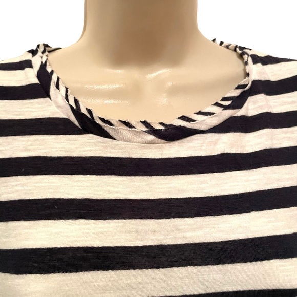 Maeve Anthropologie Women’s Black and White Striped Long Sleeve Shirt Size XS - Picture 5 of 8